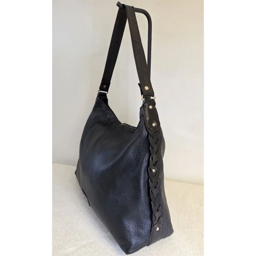 Kate Spade Natia Jamesport Black Pebbled Leather Hobo Bag‎ -Strap Replaced